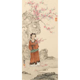 何挥毫 《拈花仕女图》 当代新安画派代表性名家