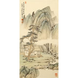 何挥毫 《高卧溪山闲看云》 当代新安画派代表性名家