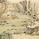 何挥毫 《高卧溪山闲看云》 当代新安画派代表性名家