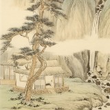 何挥毫 《高卧溪山闲看云》 当代新安画派代表性名家