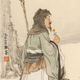 何挥毫 《采菊东篱下》 当代新安画派代表性名家