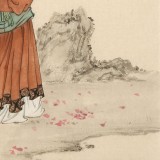 何挥毫 《拈花仕女图》 当代新安画派代表性名家