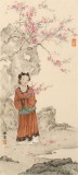 何挥毫 《拈花仕女图》 当代新安画派代表性名家