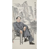 周伟枫 四尺《不忘初心 继续前近》 当代著名写实主义画家