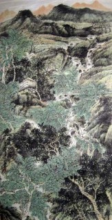 四尺国画山水《山居鸣泉图》