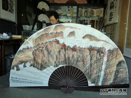 书画家李明成扇面作品
