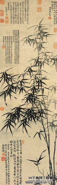 王绂《偃竹图》