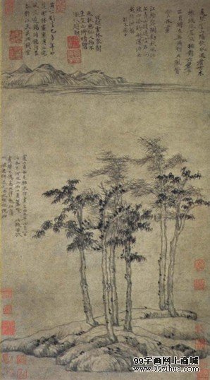 六君子图·元·倪瓒