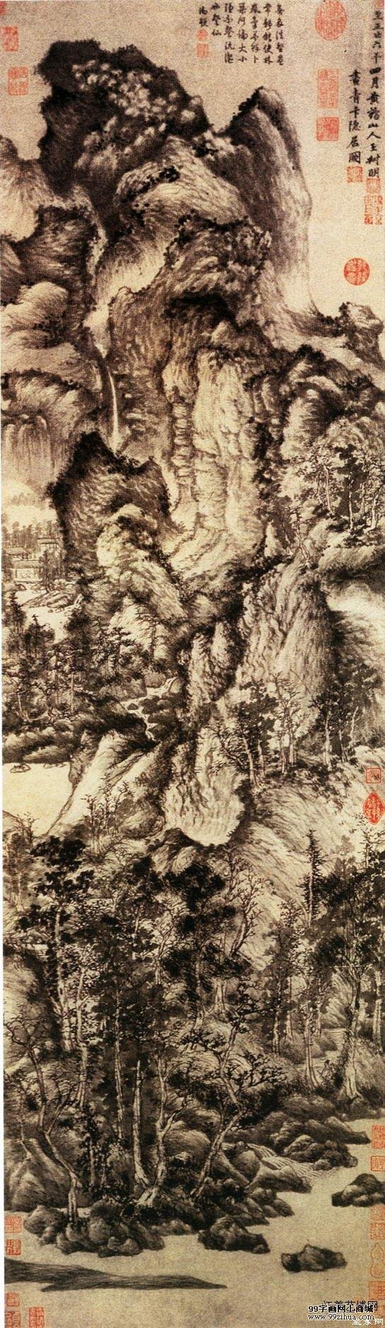 青卞隐居图·元·王蒙