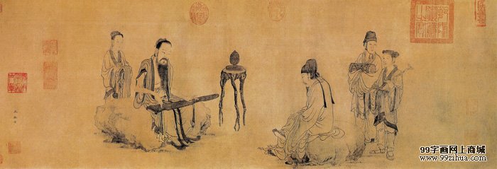 伯牙鼓琴图·元·王振鹏伯牙鼓琴图·元·王振鹏