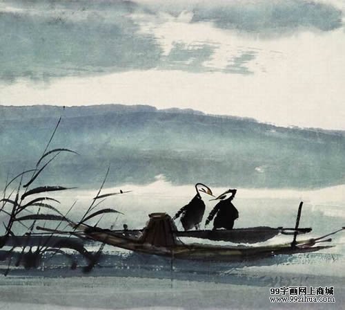 鱼鹰小舟林&middot;现当代&middot;风眠