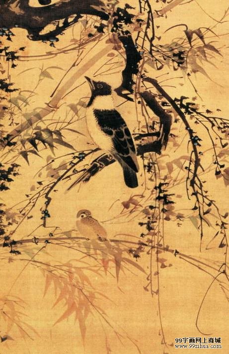 秋林聚禽图·明·林良/zihuabk/uploads/allimg/121224/10364J441-0.jpg